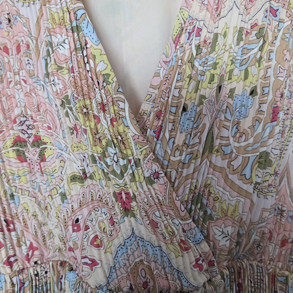 T Tahari Women's Pink Pleated Belted Faux-Wrap Maxi Dress Size M - Picture 7 of 14